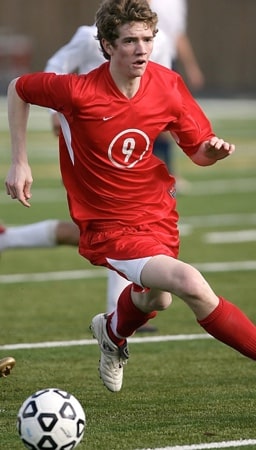 a picture of a soccer player in action